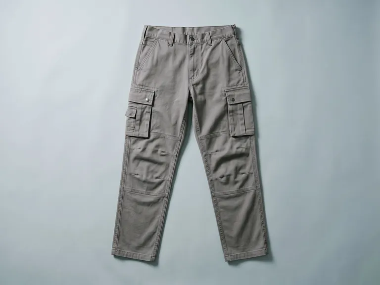 Pantaloni da lavoro elasticizzati grigi con tasche laterali