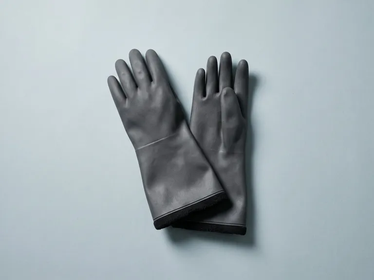 Guanti isolanti in gomma grigio scuro per lavori elettrici